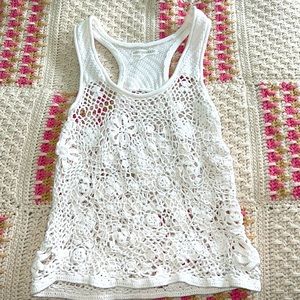 Small Aéropostale White Sheer Tank Top